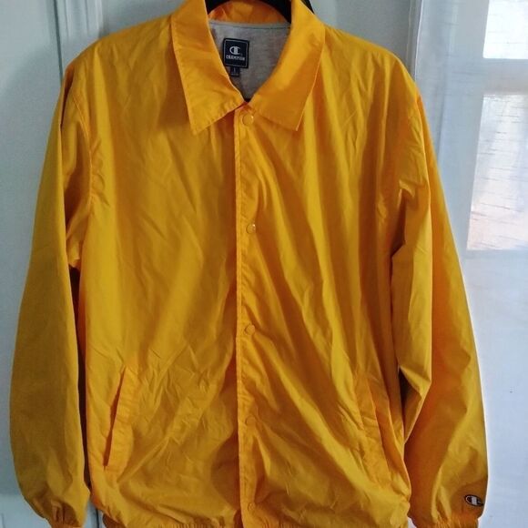 Champion Men's Yellow Jacket Windbreaker - Picture 1 of 5